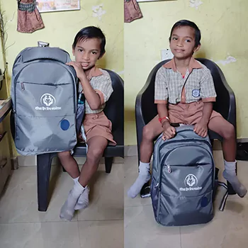 Free school bags for underprivileged students