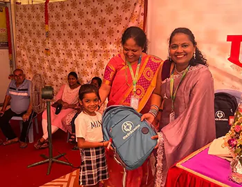 School bag distribution to children in need